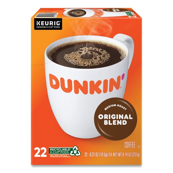 Dunkin K-Cup Pods, Original Blend, PK22 PK 881334012675